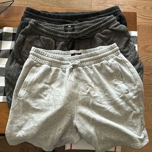Three pairs H&M cotton polyester shorts